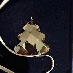 Swarovski Christmas tree ornament Gold-Tone Crystal Tree Necklace